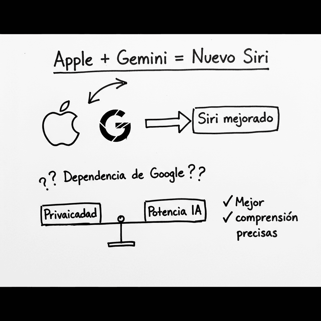Apple elige Gemini para Siri: ¿Revolución o Riesgo?