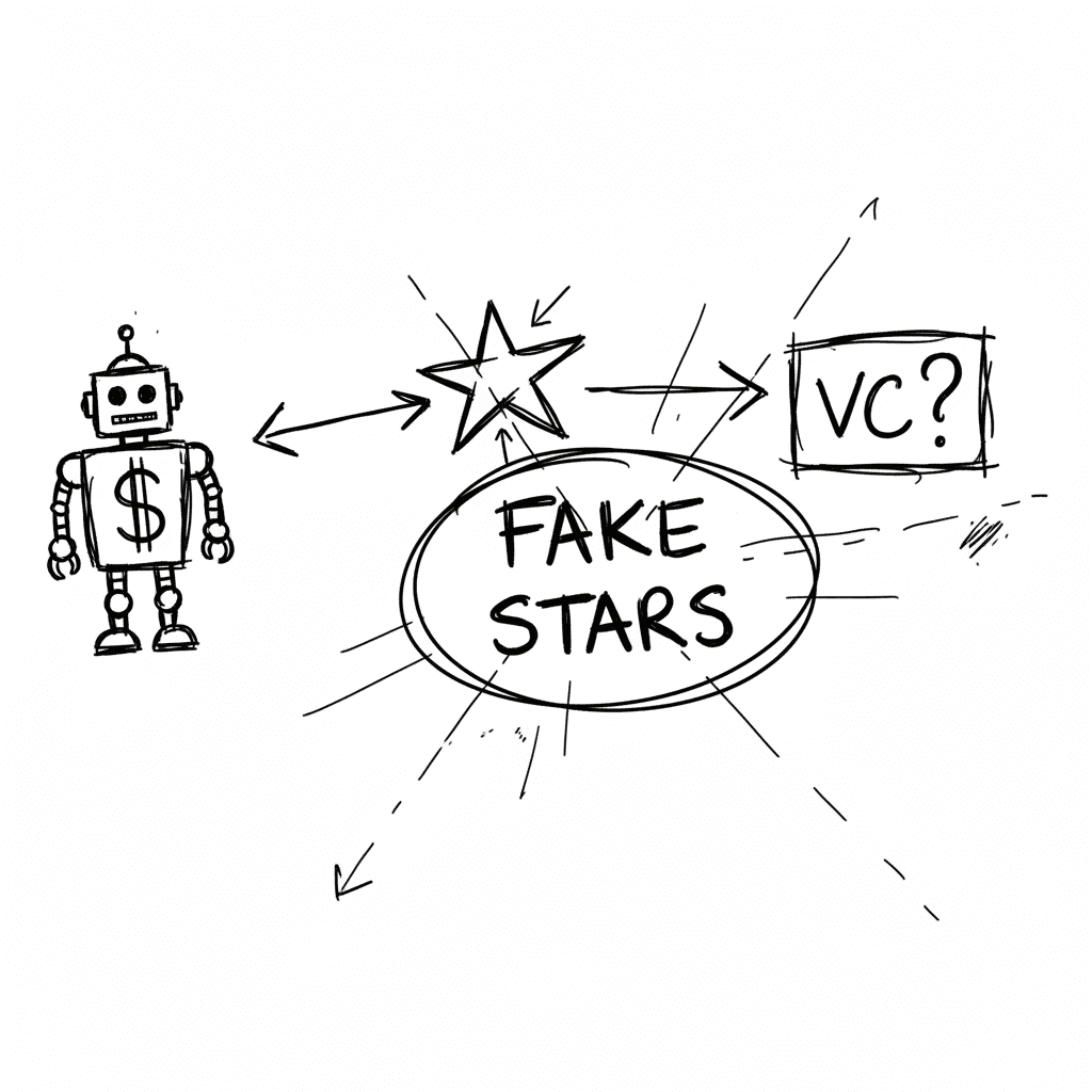 La economía de las estrellas falsas en GitHub
